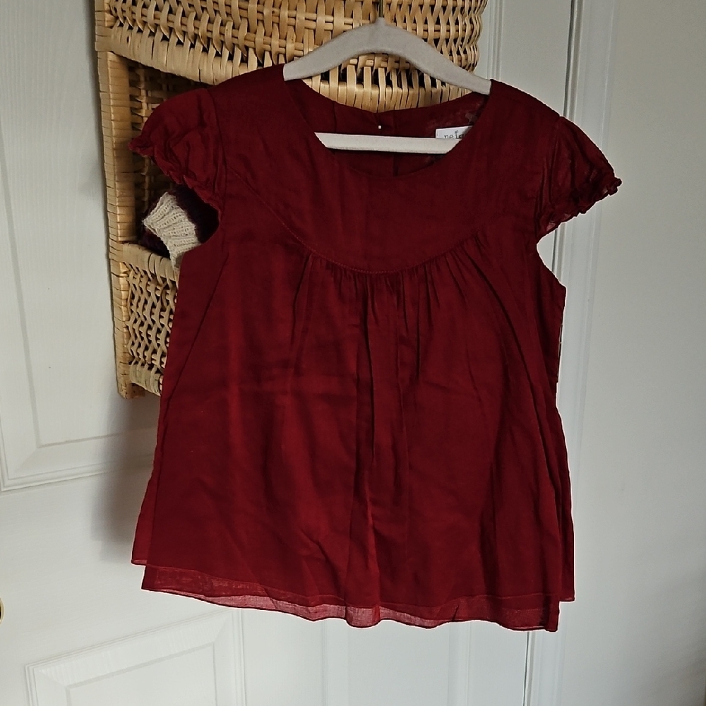 Chic Burgundy Kids Blouse